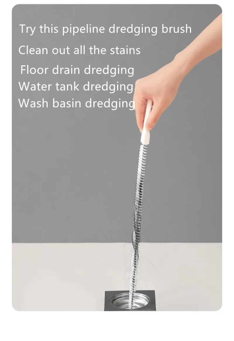 HomeTaste Flexible Drain Cleaning Brush – Clog & Hair Remover Tool