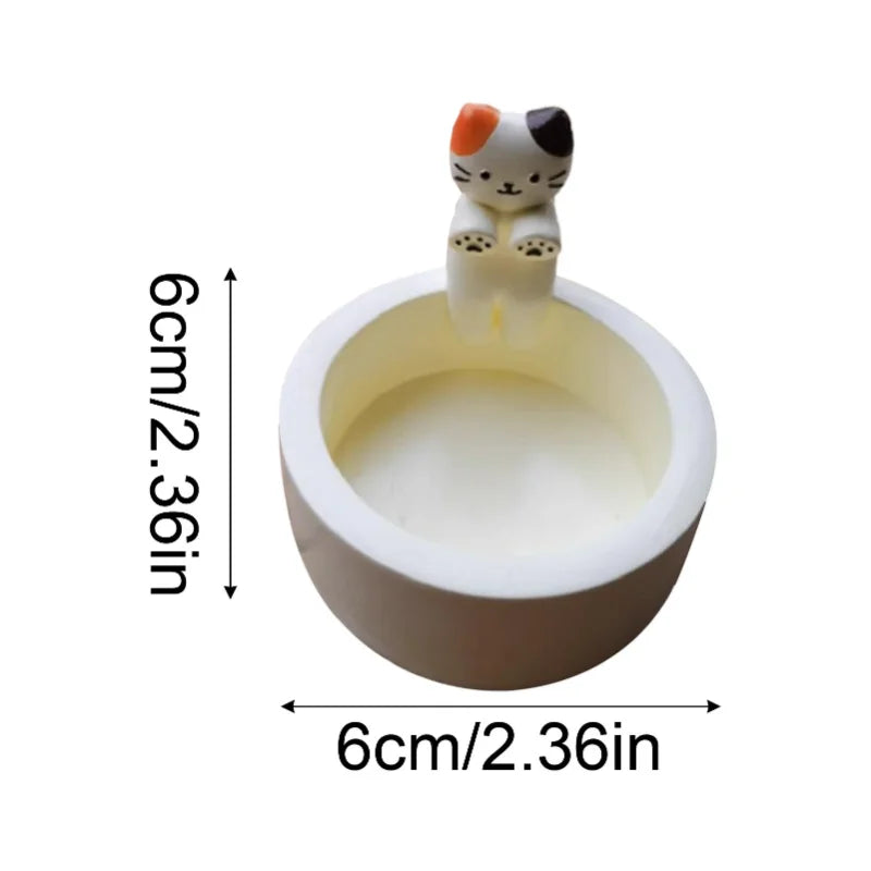 Cute Kitten Candle Holder – Creative Ceramic Decor by HomeTaste