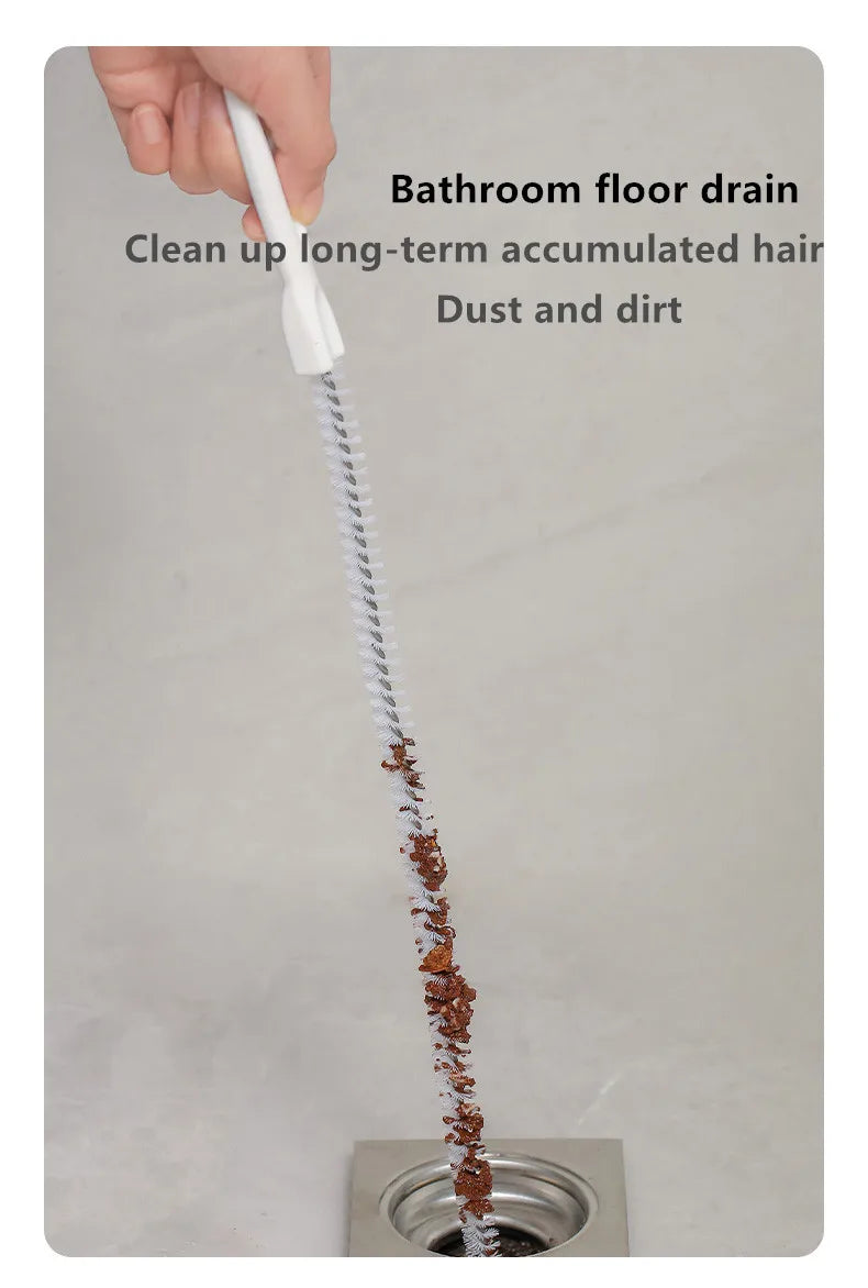 HomeTaste Flexible Drain Cleaning Brush – Clog & Hair Remover Tool