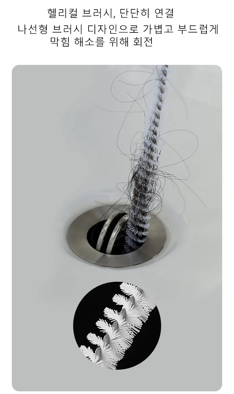 HomeTaste Flexible Drain Cleaning Brush – Clog & Hair Remover Tool