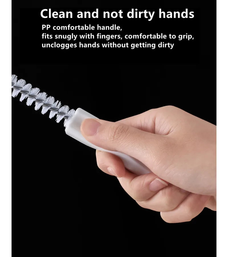 HomeTaste Flexible Drain Cleaning Brush – Clog & Hair Remover Tool