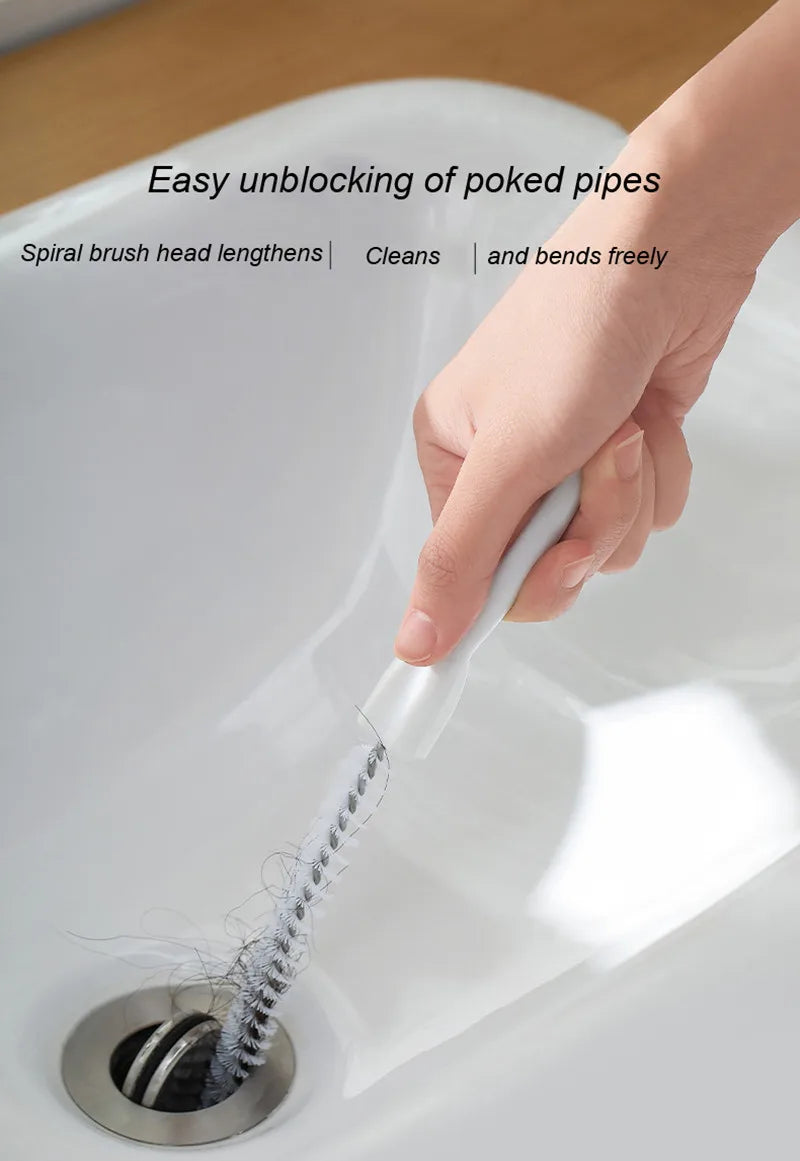 HomeTaste Flexible Drain Cleaning Brush – Clog & Hair Remover Tool