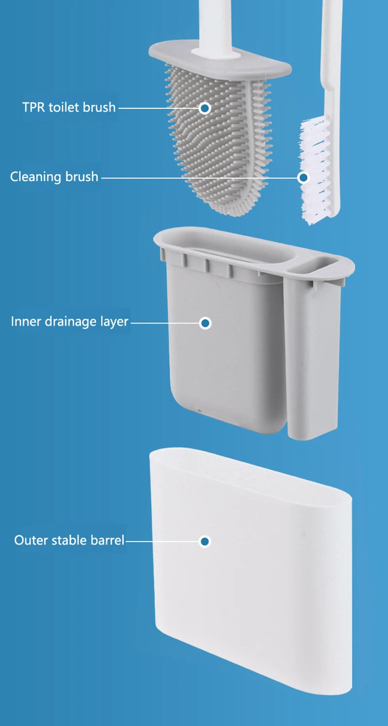HomeTaste – Wall-Mounted Silicone Toilet Brush