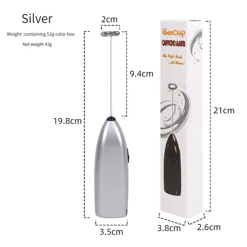 Mini Electric Handheld Milk Frother – Cream Whipper, Coffee & Egg Beater by HomeTaste
