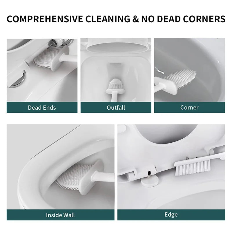 HomeTaste – Wall-Mounted Silicone Toilet Brush