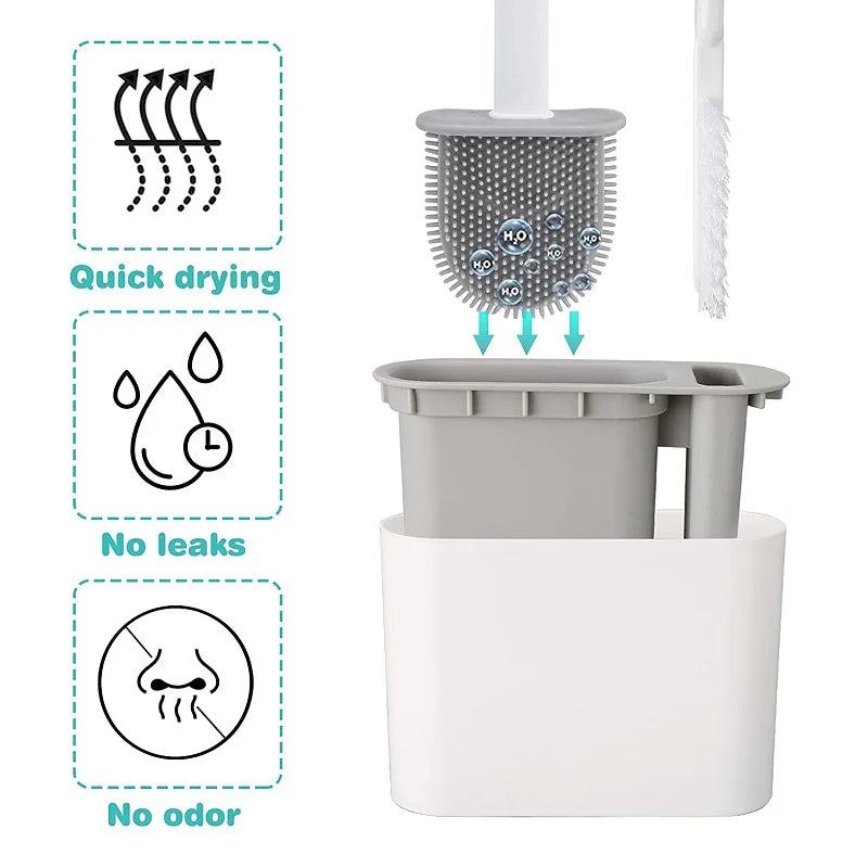 HomeTaste – Wall-Mounted Silicone Toilet Brush