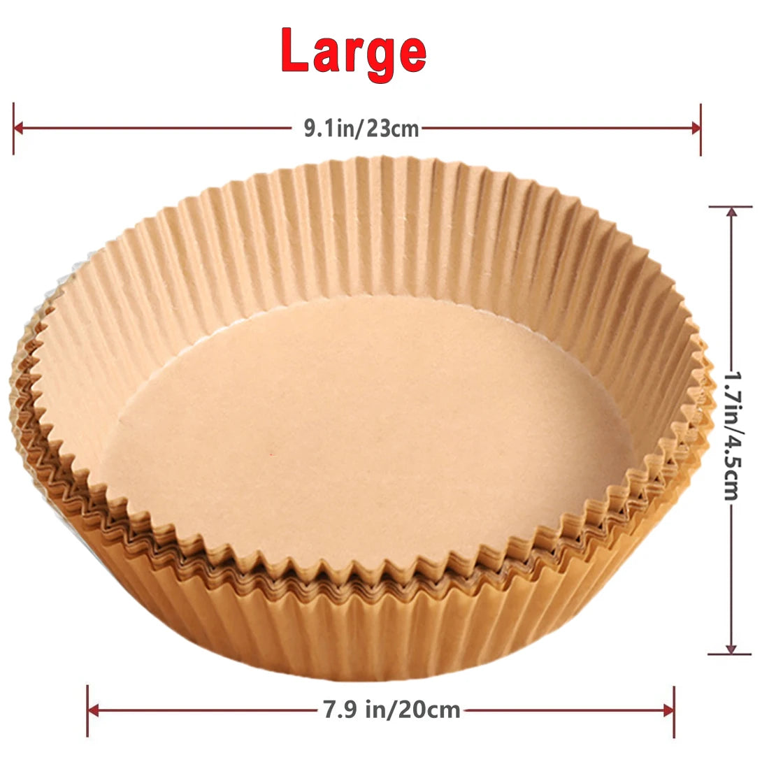 HomeTaste Air Fryer Paper Liners – 50/100pcs Non-Stick Disposable Sheets