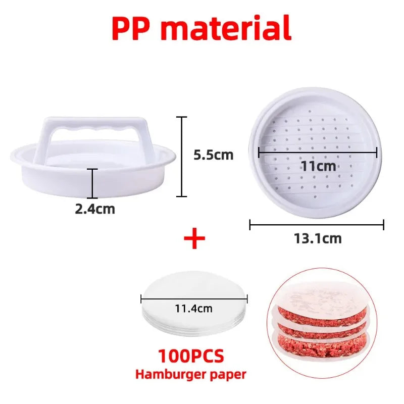 Round Hamburger Press – Non-Stick Patty Maker by HomeTaste