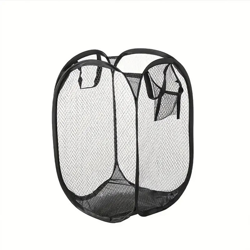 HomeTaste™ Foldable Mesh Laundry Basket – Large Capacity Storage
