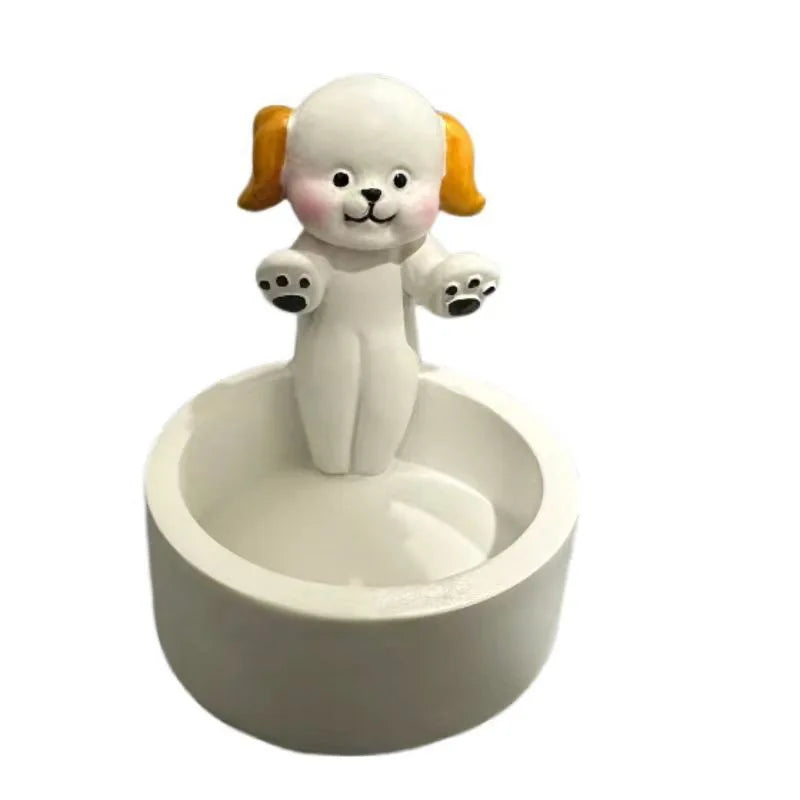 Cute Kitten Candle Holder – Creative Ceramic Decor by HomeTaste