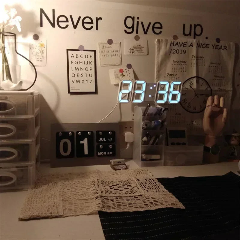 HomeTaste – 3D LED Digital Wall Clock