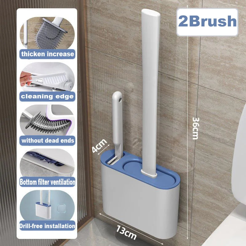 HomeTaste – Wall-Mounted Silicone Toilet Brush