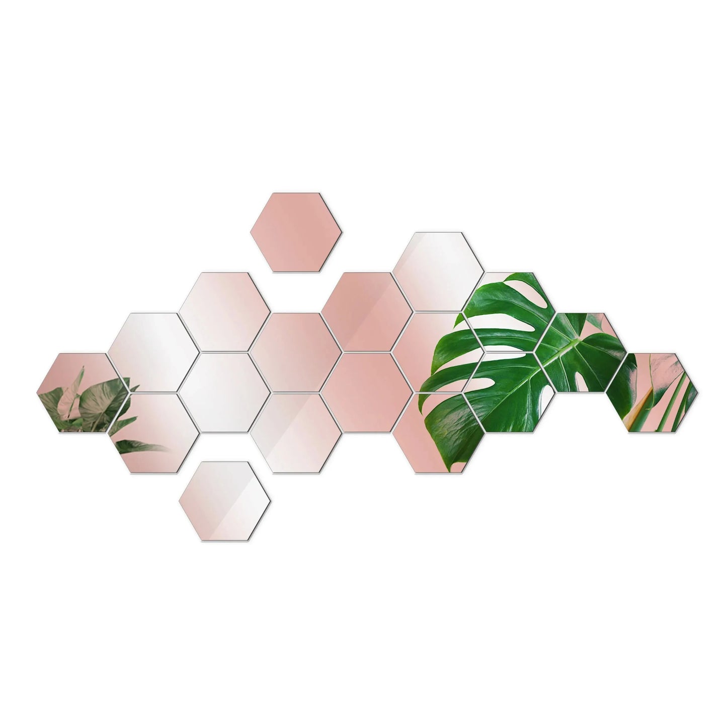 HomeTaste – 12PCS Hexagonal Mirror Wall Stickers