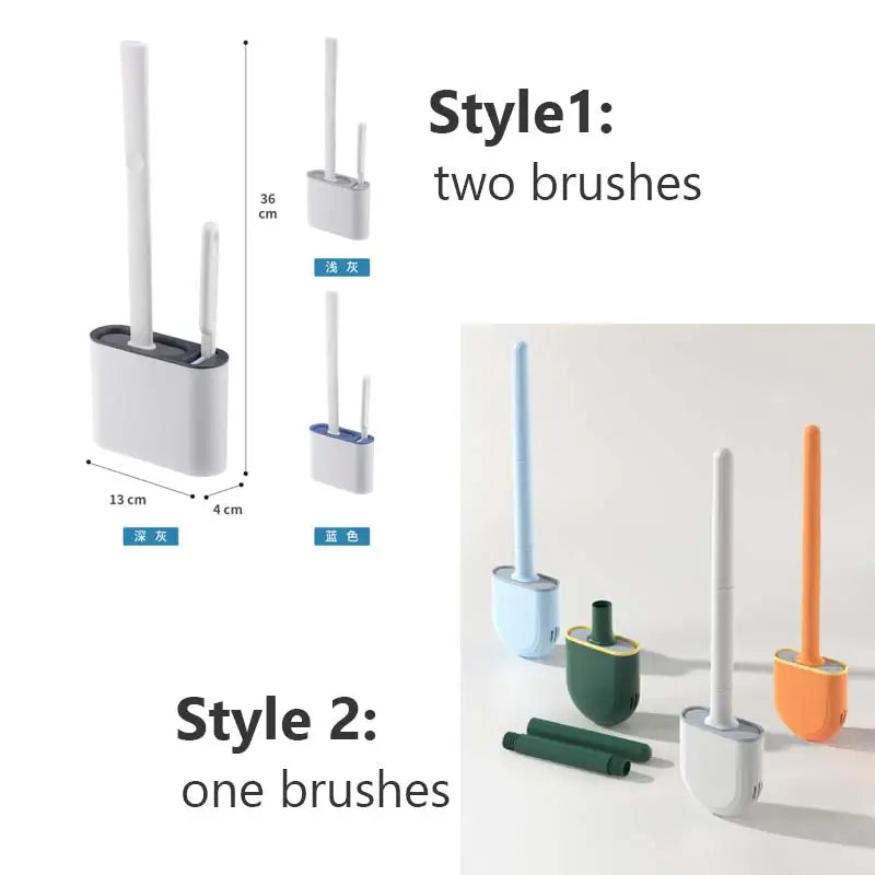 HomeTaste – Wall-Mounted Silicone Toilet Brush