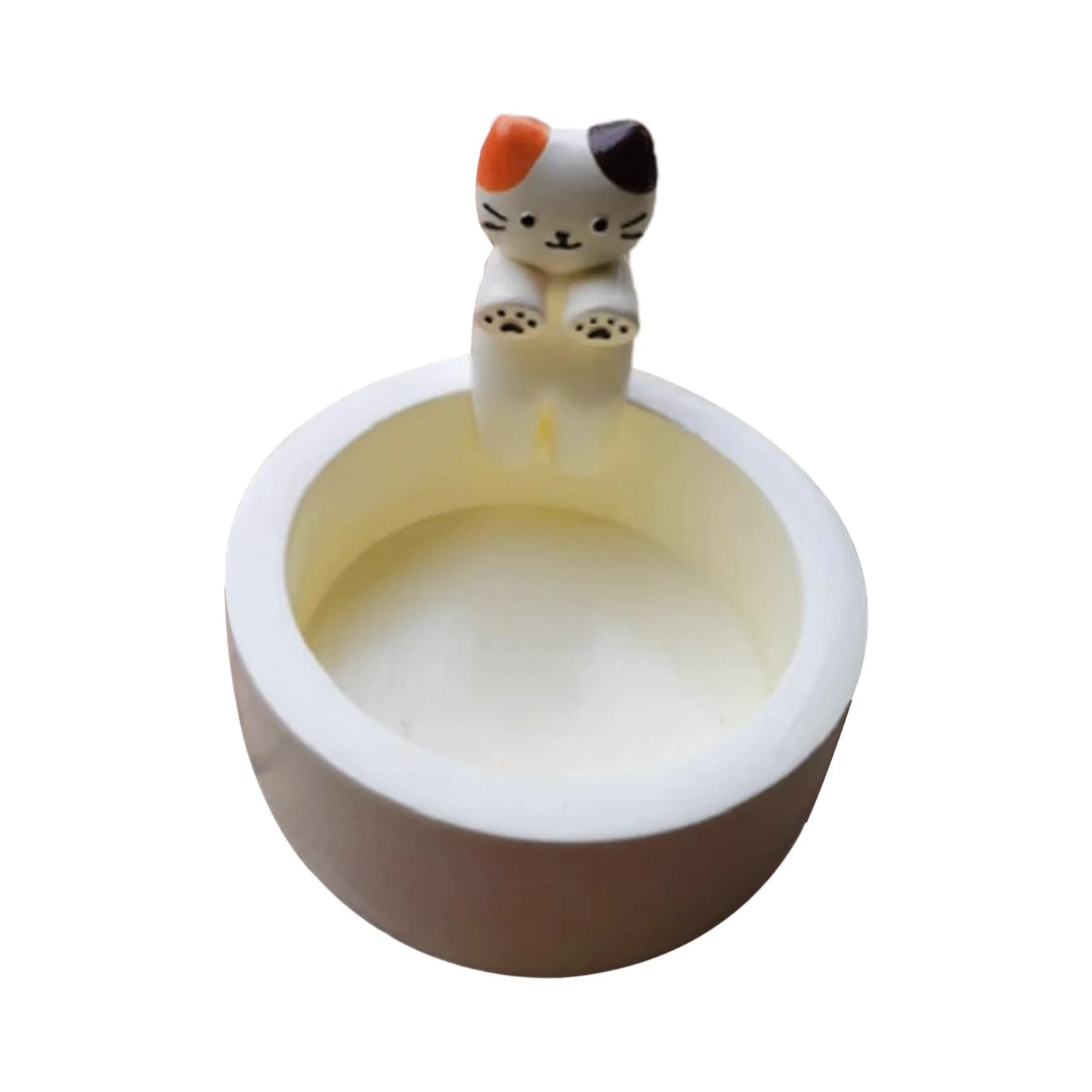 Cute Kitten Candle Holder – Creative Ceramic Decor by HomeTaste