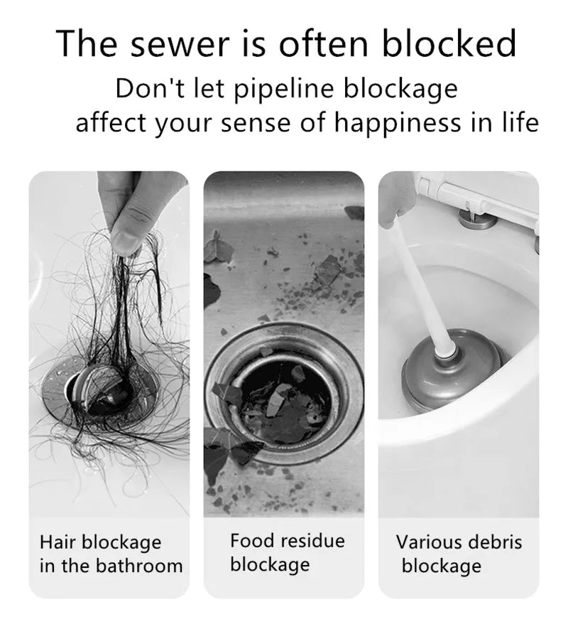 HomeTaste Flexible Drain Cleaning Brush – Clog & Hair Remover Tool